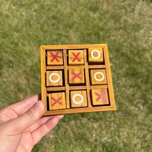 Wooden small decor Tic Tac Toe Board